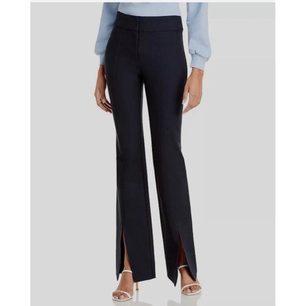 Derek Lam 10 Crosby Maeve Slit Hem Flare Trouser Black Pants Size 2